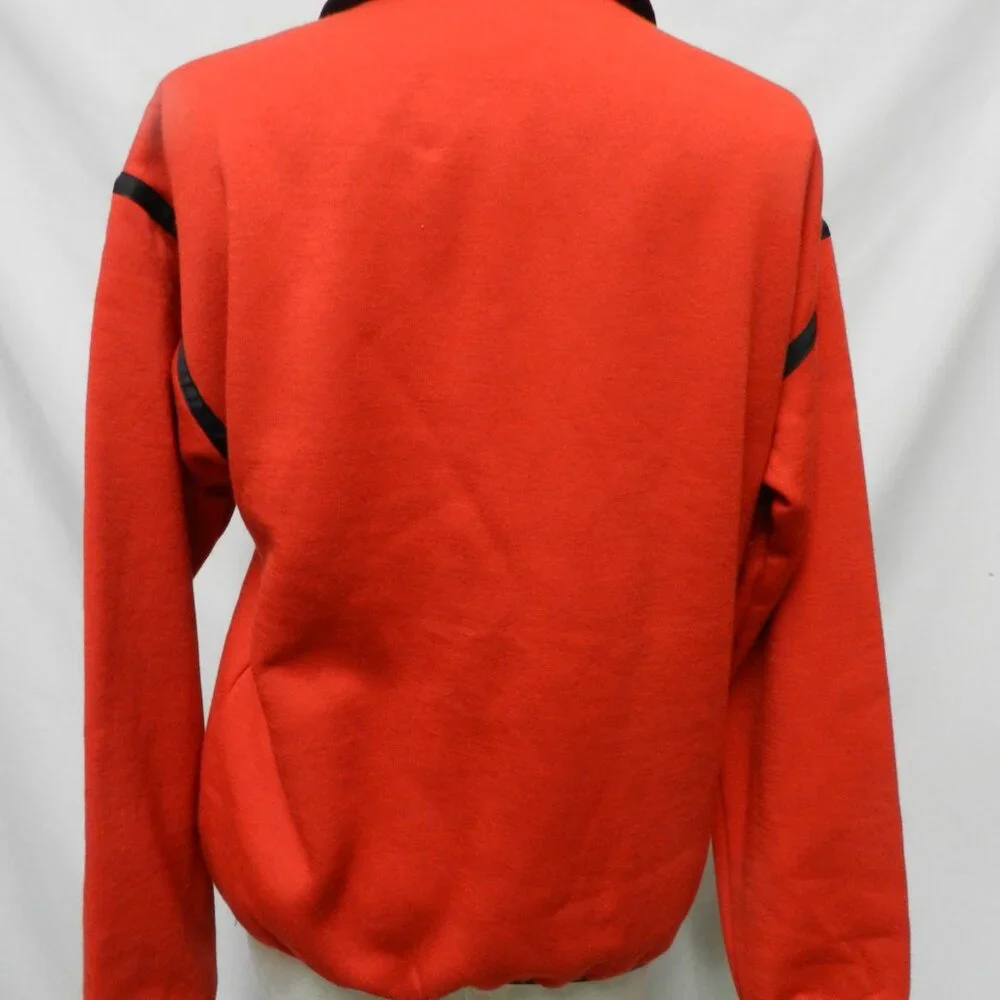 North Face Vintage sweatshirt red 1/4 Zip Fleece Lined Size Sz Medium Md M